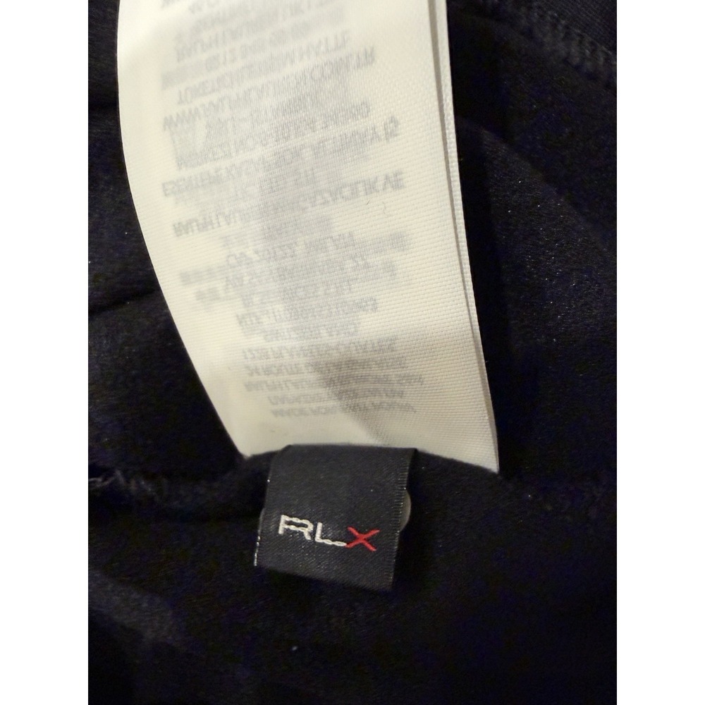 RLX Ralph Lauren Mens Quarter Zip Pullover Black Large Chest Zip Pocket NWT - Picture 9 of 13